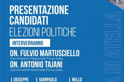 Politiche ’22, Orta di Atella: Forza Italia presenta i candidati con Tajani e Martusciello