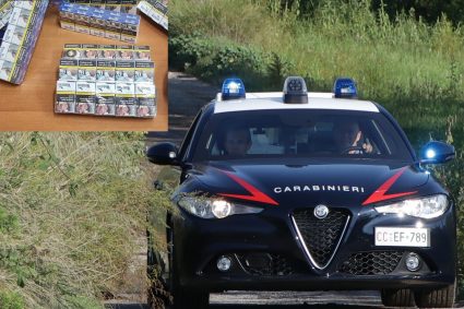 In bici con le sigarette di contrabbando, bloccato dai Carabinieri