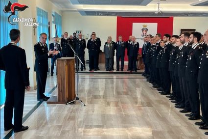 Salerno, comandante interregionale dei Carabinieri visita il comando provinciale